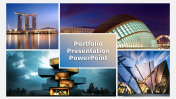 Editable Portfolio Presentation PowerPoint Slide Template